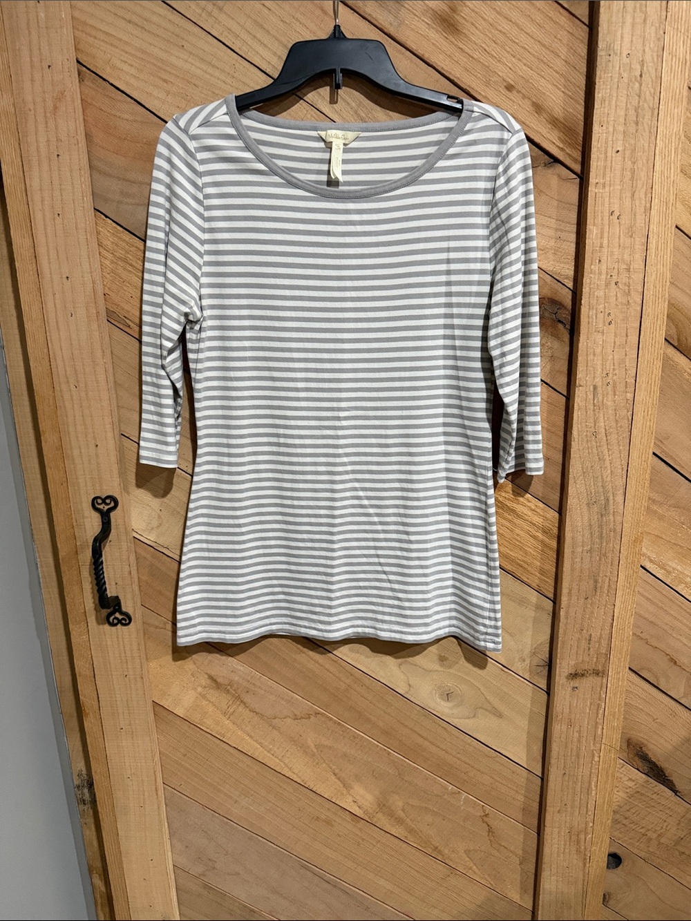 Matilda Jane Gray and White Striped Long Sleeve Tee